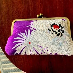 Kaleidoscope Chain Purse W/ Clip Made from vintage Japanese 1960’s kimono.